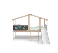 Cama 90cm laura con tobogán madera natural y blanco - conforama 131 cm