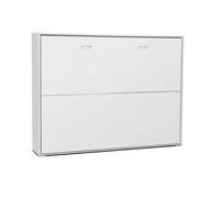 Cama abatible aglomerado melaminizado blanca 135x190cm