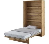 Cama abatible con armario, modelo BC-02, vertical, 120x200, acabado "ARTISAN EICHE". Cama abatible montada en la pared, armario abatible, armario con cama abatible integrada, cama funcional que incluy