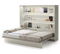 Cama abatible de pared, modelo BC-14, horizontal, 160x200 cm, para dormitorio, color cachemir