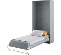 Cama abatible de pared, modelo CONCEPT PRO CP-03, vertical, 90x200, color gris mate. Cama abatible de pared, armario abatible, armario con cama abatible integrada, cama multifuncional