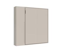 Cama Abatible Francesa Vertical Versia Sofà 140 Con Armario De 1 Puerta A La Izquierda Clay
