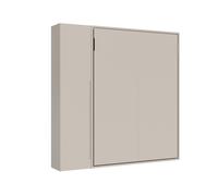 Cama abatible francesa vertical Versia Sofà 140 con armario de 1 puerta dx Argilla - Itamoby