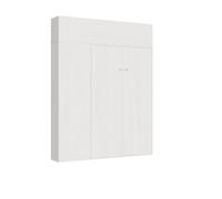 Cama abatible vertical Kentaro de 140 cm con columna y muebles altos