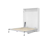 Cama abatible vertical lupe con escritorio y somier blanco 135x190 cm