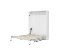 Cama abatible vertical lupe con escritorio y somier blanco 90x190 cm