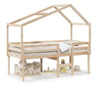 Cama Alta Con Techo Madera Maciza De Pino 90x190 Cm Vidaxl