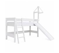 Cama alta con tobogan y torre casandra - princesas cama alta con tobogán,cama con tobogán,camas altas infantiles,cama alta infantil,camas semi altas tobogán
