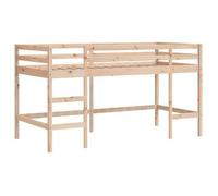 Cama Alta De Niños Con Escalera Madera Maciza Pino 90x190 Cm Vidaxl