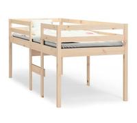 Cama Alta Madera Maciza De Pino 90x200 Cm Vidaxl