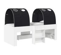 Cama Alta Para Niños Con Túnel 3 Uds. Blanco Y Negro Vidaxl