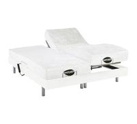 Cama articulada eléctrica con Memoria de Forma y bambú Lysis III de NATUREA - Motores OKIN - Blanco - 2x90x200 cm