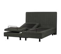 Cama Articulada Eléctrica Moderna Mando A Distancia Ajustable Tapicería De Tela Gris Oscuro 180 X 200 Cm Castellan