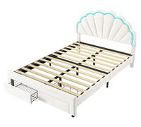 Cama - Banco de camas - Sofá cama - Cama infantil - Tapizado - Estructura de madera - Espacio de almacenamiento