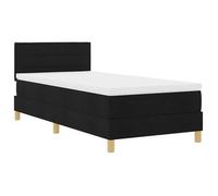Cama Box Spring Led Con Tiras Led Negro 100 X 200 Cm Tela Vidaxl