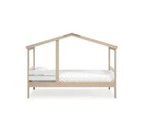 Cama cabaña azrael 90cm madera natural y blanco - conforama