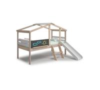 Cama cabaña con tobogán rushi blanco - oak soft 204,9 x 147 x 187,3 cm