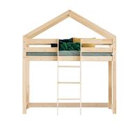 Cama cabaña de media altura 90x190 con somier jeanne madera