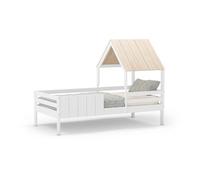 Cama cabaña koti blanco - oak 201,2 x 151,8 x 114,1 cm