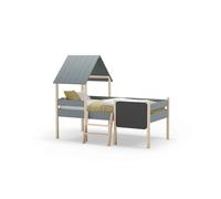 Cama cabaña mokibed verde salvia - oak soft 202 x 150 x 110 cm