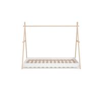 Cama cabaña sofia 90x200cm madera natural y blanco - conforama