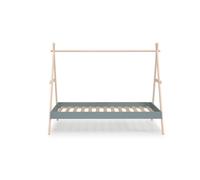 Cama cabaña sofia 90x200cm madera natural y verde caqui - conforama