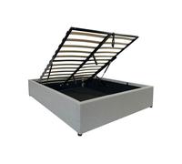 Cama canapé 140x190 cm cubierto de tela gris - alba