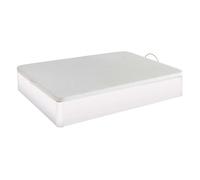 Miroytengo Cama Canapé Base Tapizada Blanco o Roble en Varias Medidas White