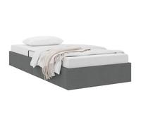 Cama Con Almacenamiento Gris Oscuro 203 X 100 Cm Tela Vidaxl