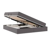 Cama Con Almacenamiento Y Colchón Con Colchón 2 Pcs Gris Cuero Vidaxl