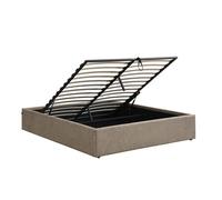 Cama con arcón 140x190 cm en tejido jaspeado - alix