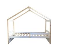 Cama con barandilla madera blanco 90x190cm 96 cm