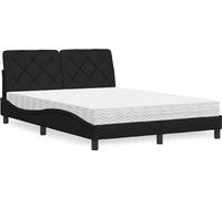 Cama con colchón, color , 120x200 cm, tapizada en tela