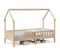 vidaXL Cama infantil tipo casita, 80x200 cm, madera maciza de pino