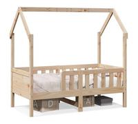 vidaXL Cama infantil tipo casita, 80x160 cm, madera maciza de pino