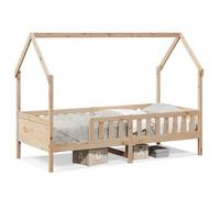 Cuna para bebé vidaXL de 90x200 cm, fabricada en madera maciza de pino