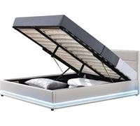 Cama con led "anastasia"- 160 x 200 cm - blanco
