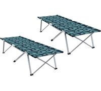 Cama de Camping Plegable 2 pcs Bosque 194 x 62,5 x 42,5 cm