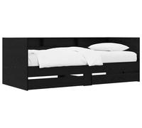 Cama de día con cajones y estante, color roble , fabricada en material de madera