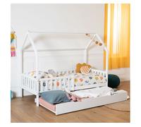 Cama de madera para niños marceau blanco 197×98×162 cm