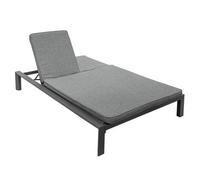 Cama De Piscina Doble "evasion" Antracita Y Grafito 2 Plazas De Aluminio Con Tratamiento Epoxi - Hespéride