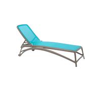 Cama de Playa Respaldo Reclinable Apilable Nardi Polipropileno Fibra vidrio Atlantico 40450.10.075 Celeste