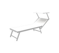 Cama de Playa Respaldo Reclinable Crema Outdoor Aluminio Ulisse art. UL02 Personalizable