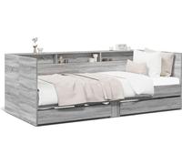 Cama diurna con cajones, sin colchón, color gris Sonoma, 75x190 cm