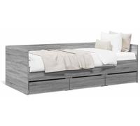 Cama diurna con cajones, sin colchón, color gris Sonoma, 90x190 cm. (Marca: vidaXL)