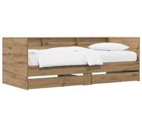 Cama diurna vidaXL con cajones, artesanía, roble, material de madera