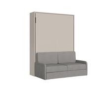 Cama doble abatible vertical de 160 cm Versia Sofà con sofá Argilla