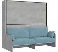 Cama Doble Abatible Kando Con Sofá De Hormigón, Azul