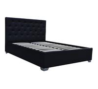 Cama Doble Con Cofre "tino" 140 × 190 Cm - Negro