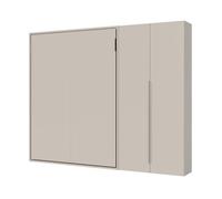 Cama Doble Escamoteable Vertical Versia 160 Con Armario Derecho 2 Puertas Clay